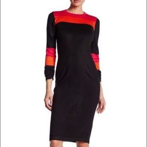 NWT Super Soft Long Sleeve Sweater Dress Color block